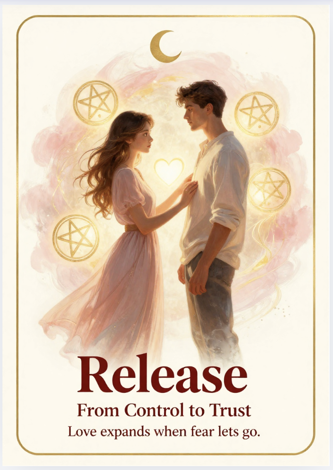 Release card from the Secure Love Oracle deck